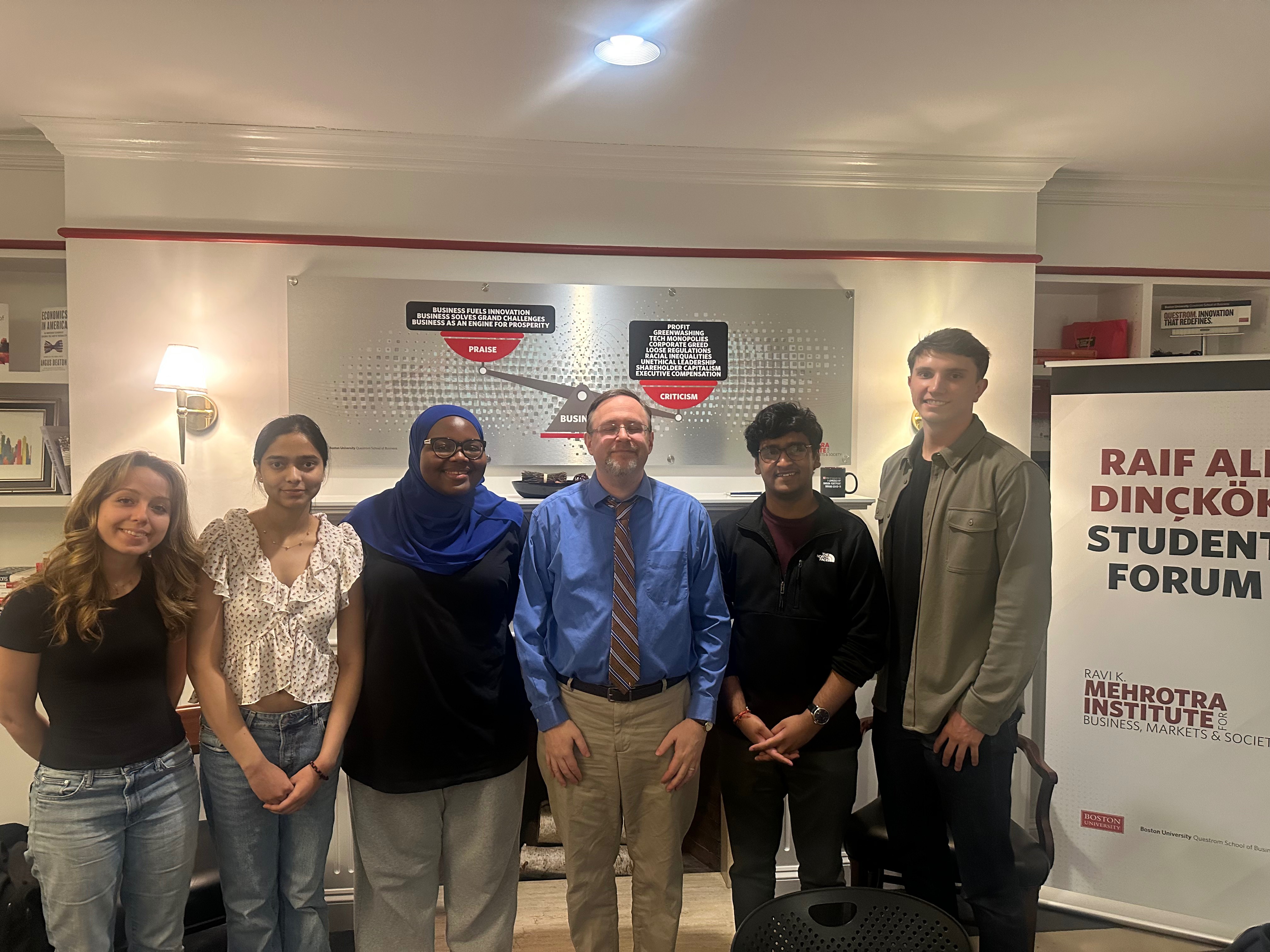 Group of students and Professor Paul Ewenstein